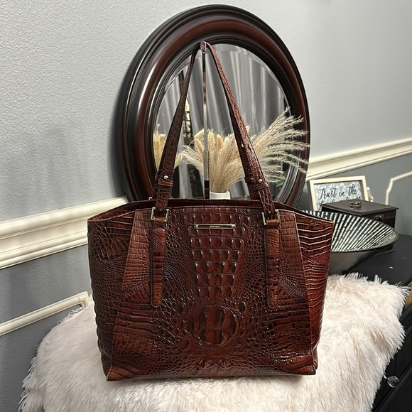 Brahmin Handbags - Brahmin Pecan Melbourne Crocodile embossed tote